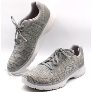 Skechers Go Walk 6 Walking Shoes Womens 9.5 Hyper Pillars Soles Gray Athletic